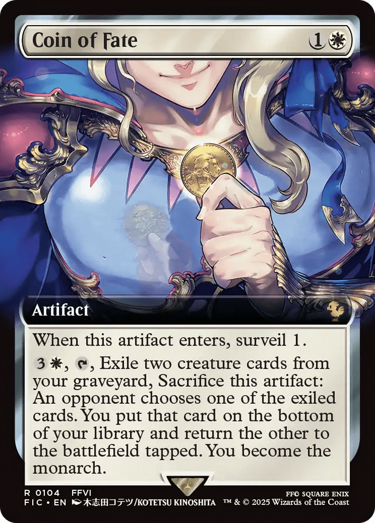 Coin of Fate (Extended Art) [FINAL FANTASY Commander] MTG Single Magic: The Gathering  | Multizone: Comics And Games
