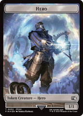 Human Soldier // Hero (0032) Double-Sided Token (Surge Foil) [FINAL FANTASY Commander Tokens] MTG Single Magic: The Gathering  | Multizone: Comics And Games