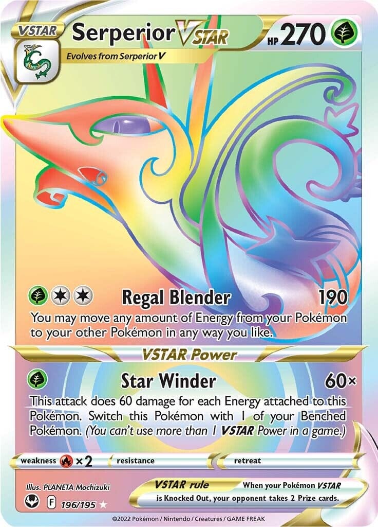 Serperior VSTAR (196/195) [Sword & Shield: Silver Tempest] Pokemon Single Pokémon  | Multizone: Comics And Games
