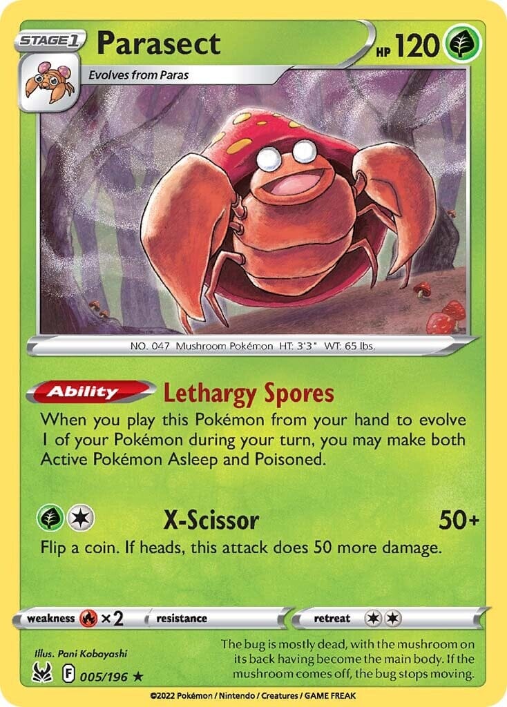 Parasect (005/196) [Sword & Shield: Lost Origin] Pokemon Single Pokémon  | Multizone: Comics And Games