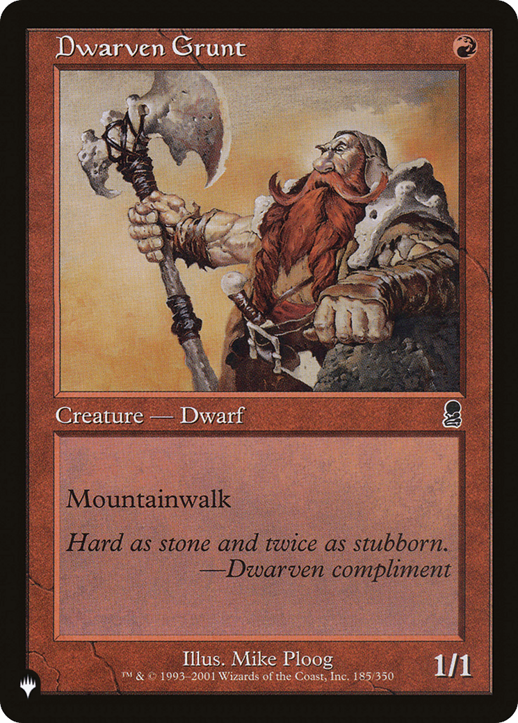 Dwarven Grunt [The List] MTG Single Magic: The Gathering  | Multizone: Comics And Games