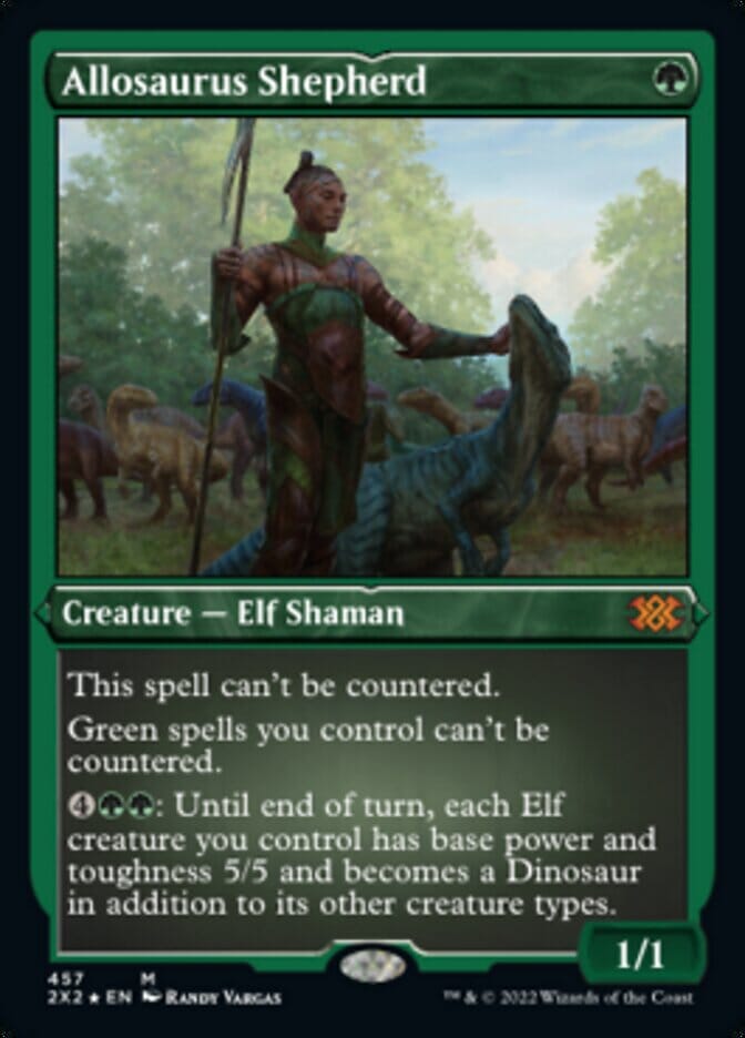 Allosaurus Shepherd (Foil Etched) [Double Masters 2022] MTG Single Magic: The Gathering  | Multizone: Comics And Games