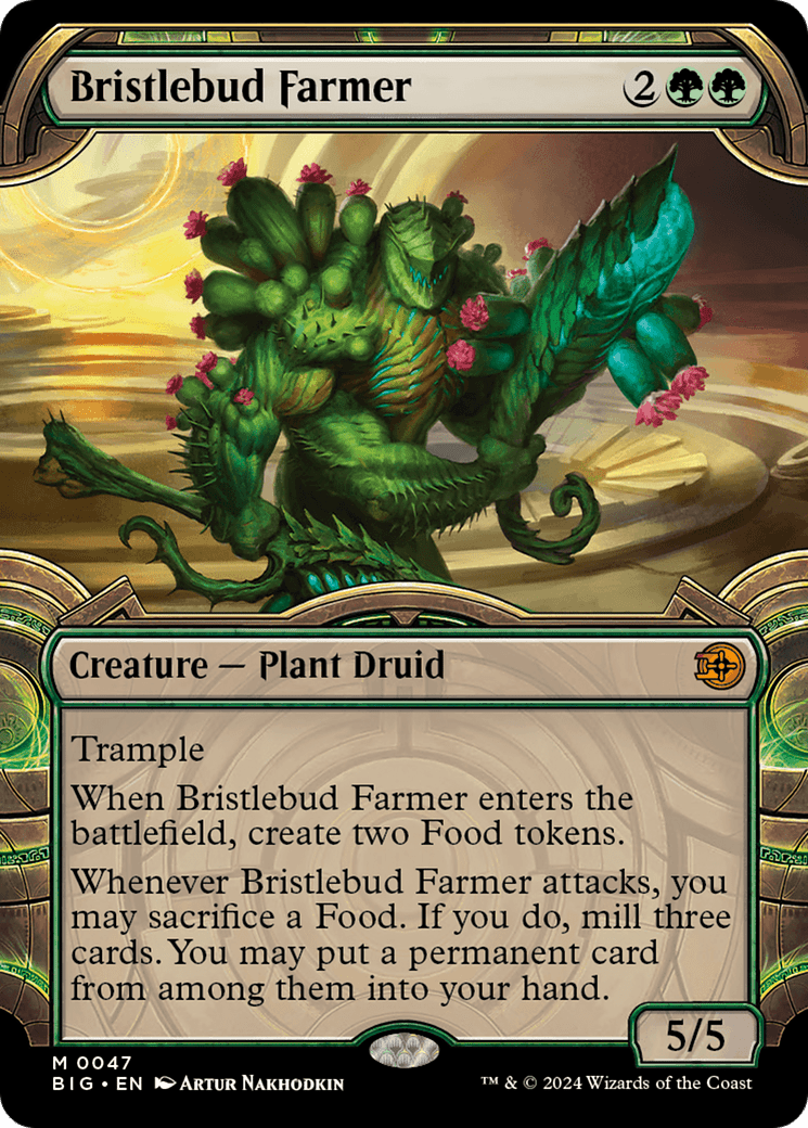 Bristlebud Farmer (Showcase) [Outlaws of Thunder Junction: The Big Score] MTG Single Magic: The Gathering  | Multizone: Comics And Games