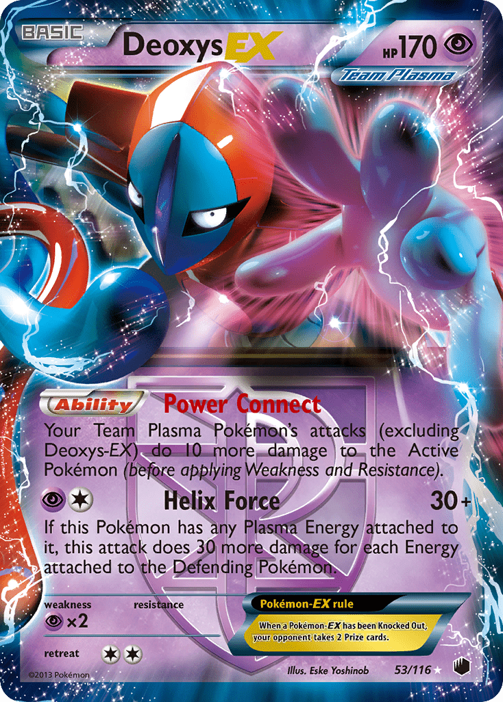 Deoxys EX (53/116) [Black & White: Plasma Freeze] Pokemon Single Pokémon  | Multizone: Comics And Games