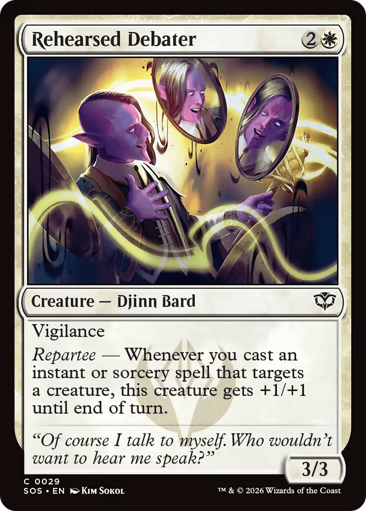 Rehearsed Debater [Secrets of Strixhaven] MTG Single Magic: The Gathering  | Multizone: Comics And Games
