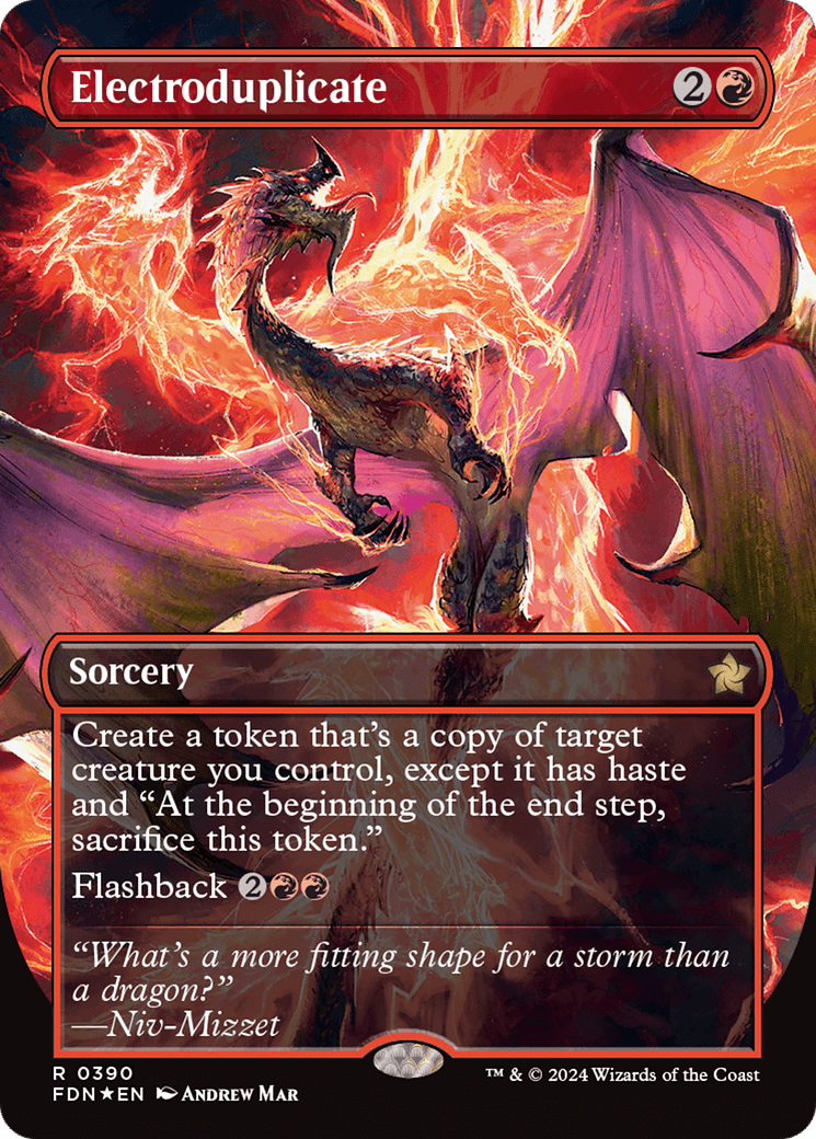 Electroduplicate (Borderless) (Mana Foil) [Foundations] MTG Single Magic: The Gathering  | Multizone: Comics And Games