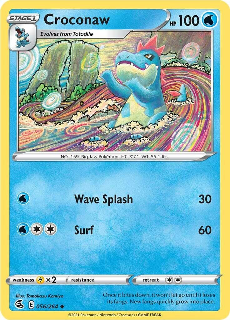 Croconaw (056/264) [Sword & Shield: Fusion Strike] Pokemon Single Pokémon  | Multizone: Comics And Games