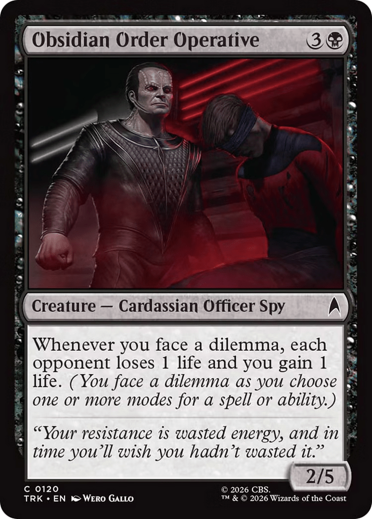 Obsidian Order Operative [Star Trek] MTG Single Magic: The Gathering  | Multizone: Comics And Games