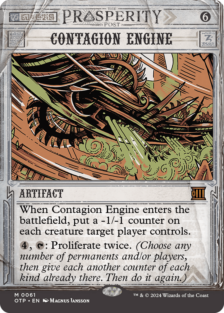 Contagion Engine [Outlaws of Thunder Junction: Breaking News] MTG Single Magic: The Gathering  | Multizone: Comics And Games