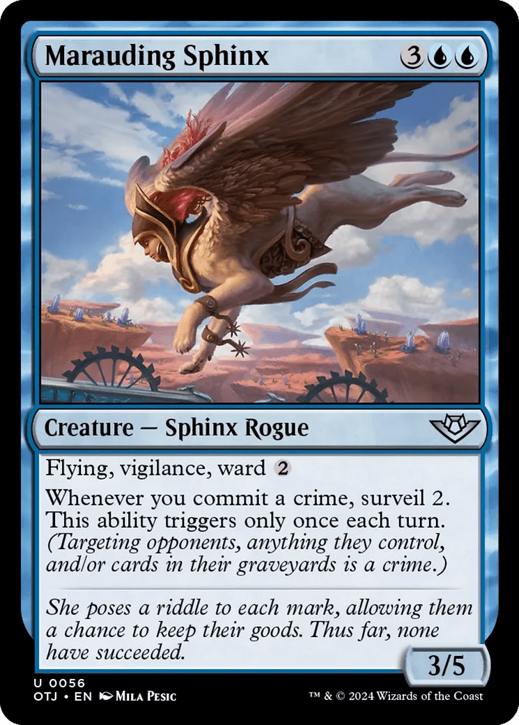 Marauding Sphinx [Outlaws of Thunder Junction] MTG Single Magic: The Gathering  | Multizone: Comics And Games