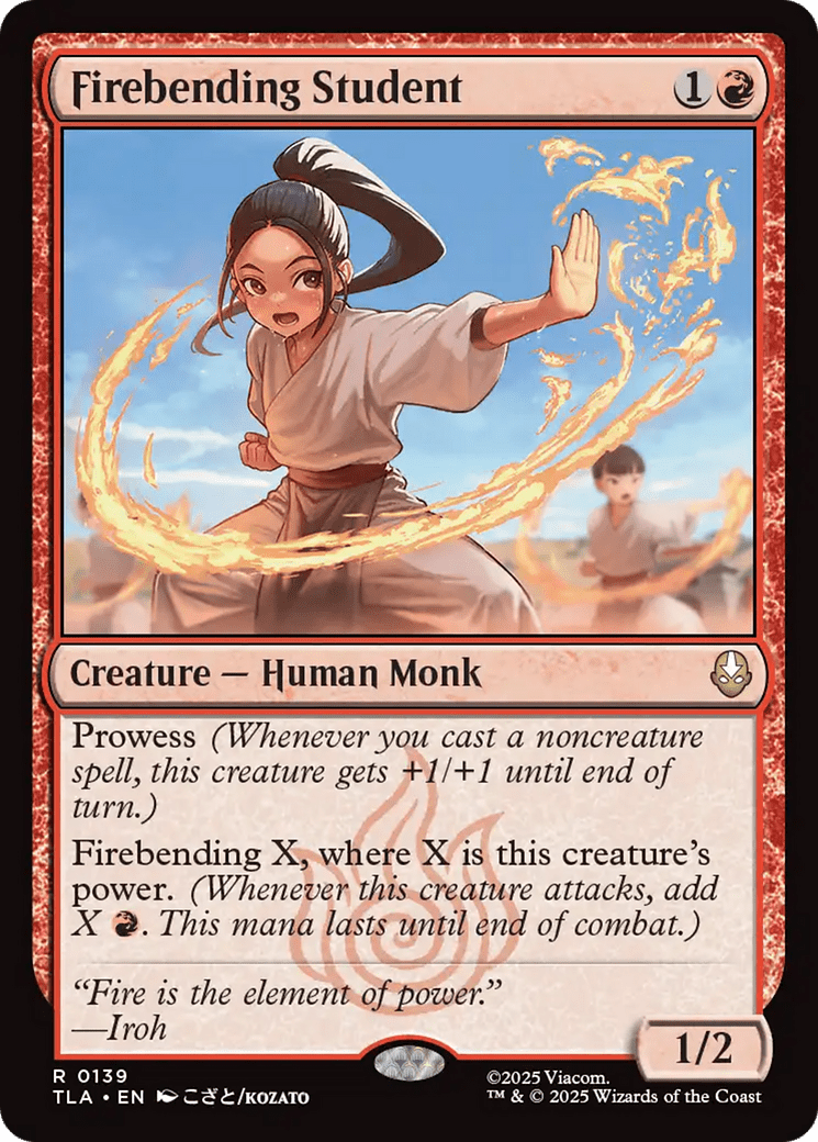 Firebending Student [Avatar: The Last Airbender] MTG Single Magic: The Gathering  | Multizone: Comics And Games