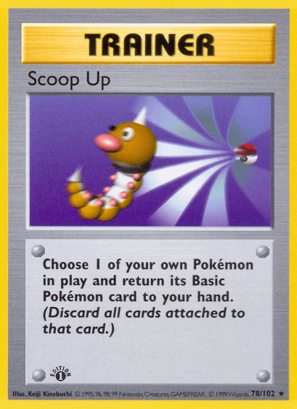 Scoop Up (78/102) (Shadowless) [Base Set 1st Edition] Pokemon Single Pokémon  | Multizone: Comics And Games