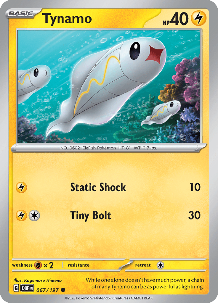 Tynamo (067/197) [Scarlet & Violet: Obsidian Flames] Pokemon Single Pokémon  | Multizone: Comics And Games