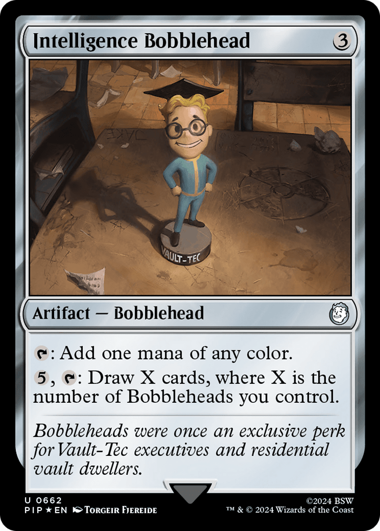 Intelligence Bobblehead (Surge Foil) [Fallout] MTG Single Magic: The Gathering  | Multizone: Comics And Games