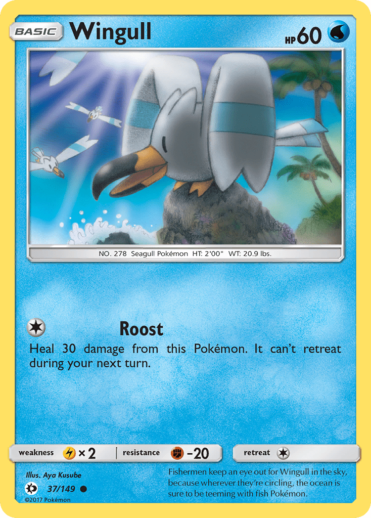Wingull (37/149) [Sun & Moon: Base Set] Pokemon Single Pokémon  | Multizone: Comics And Games