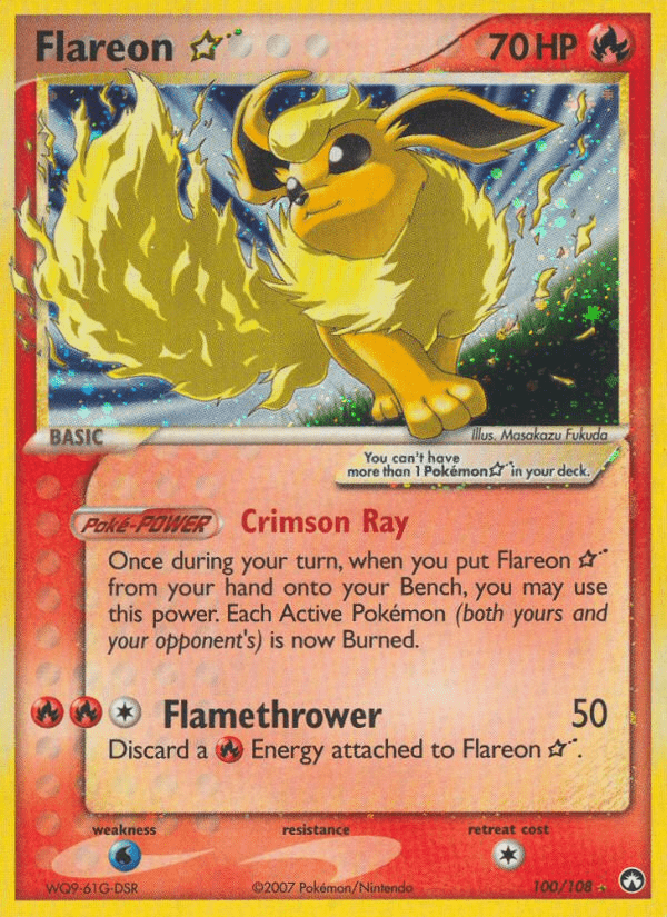 Flareon Star (100/108) [EX: Power Keepers] Pokemon Single Pokémon  | Multizone: Comics And Games