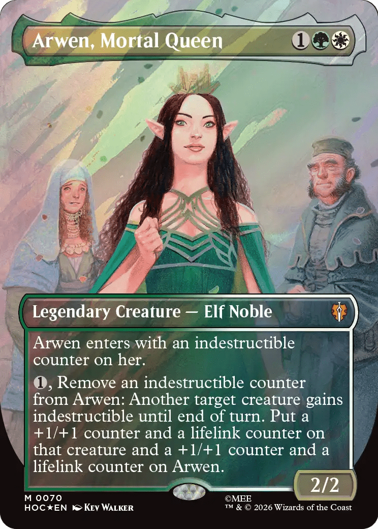Arwen, Mortal Queen (Borderless) (Surge Foil) [The Hobbit: Eternal-Legal] MTG Single Magic: The Gathering  | Multizone: Comics And Games