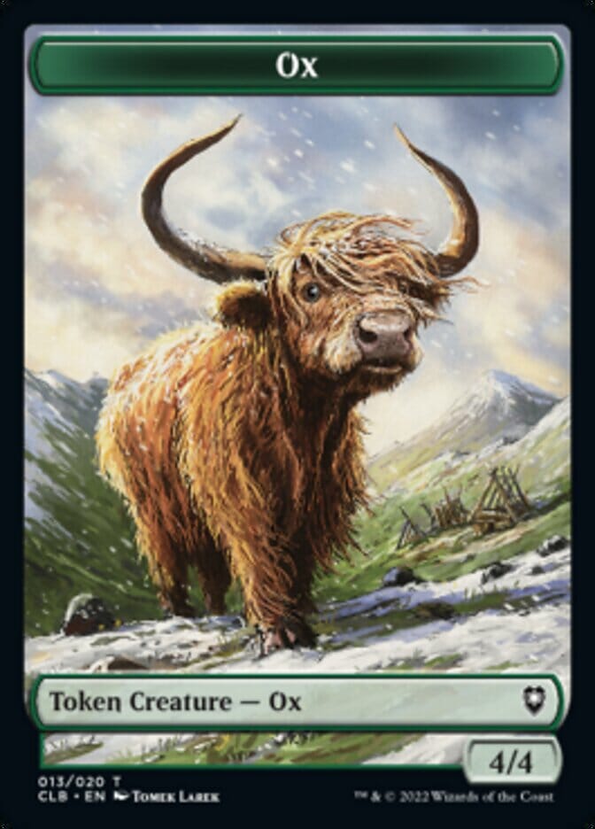 Ox Token [Commander Legends: Battle for Baldur's Gate Tokens] MTG Single Magic: The Gathering  | Multizone: Comics And Games
