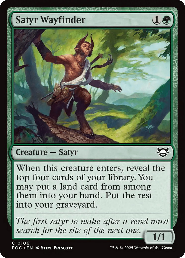 Satyr Wayfinder [Edge of Eternities Commander] MTG Single Magic: The Gathering  | Multizone: Comics And Games