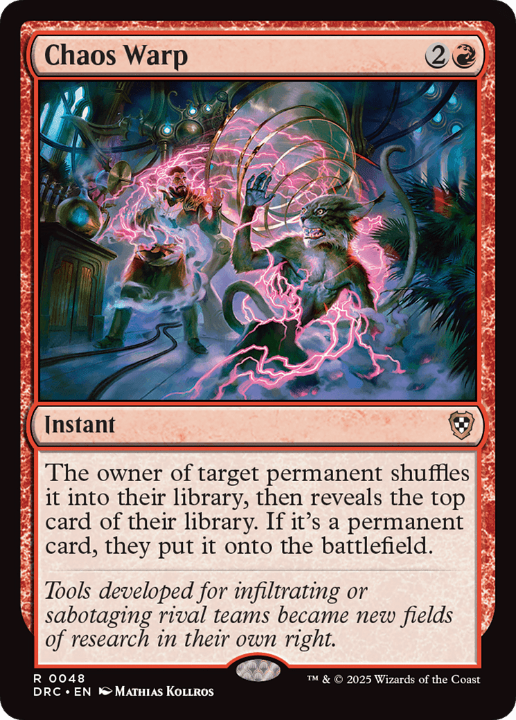 Chaos Warp [Aetherdrift Commander] MTG Single Magic: The Gathering  | Multizone: Comics And Games