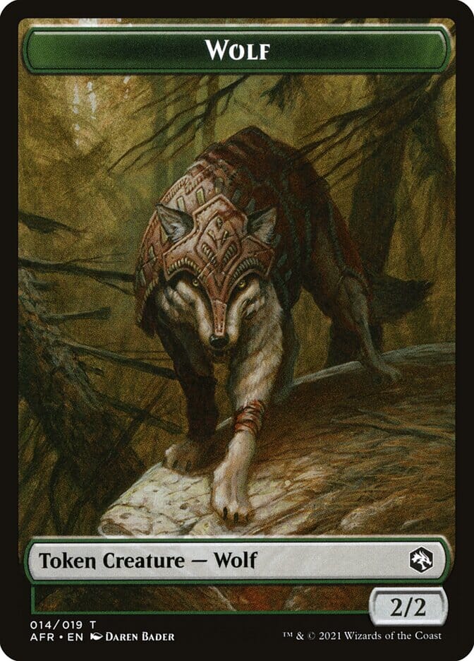 Wolf // Vecna Double-Sided Token [Dungeons & Dragons: Adventures in the Forgotten Realms Tokens] MTG Single Magic: The Gathering  | Multizone: Comics And Games