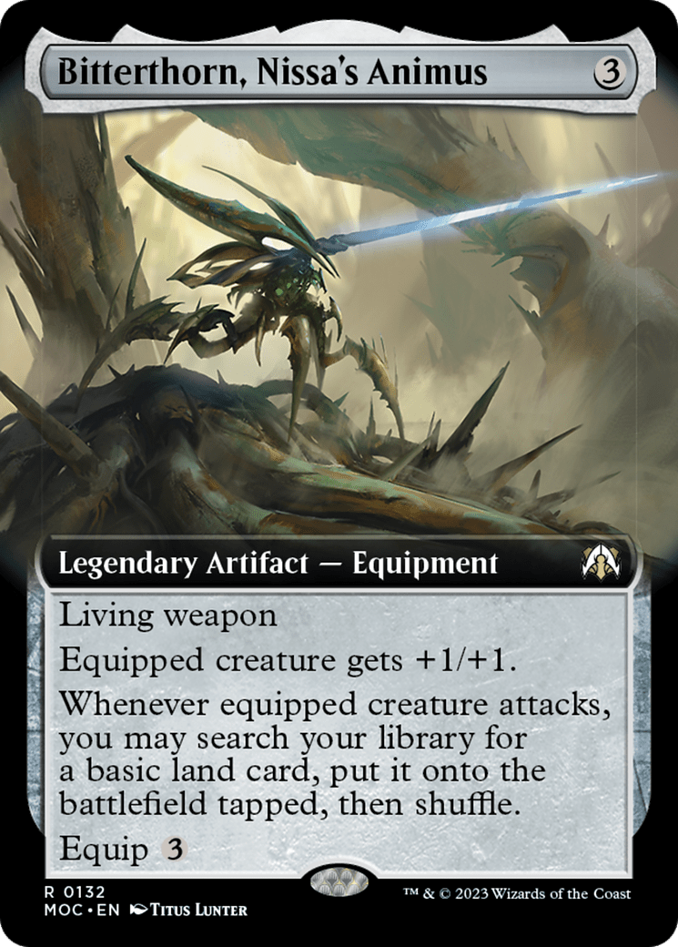 Bitterthorn, Nissa's Animus (Extended Art) [March of the Machine Commander] MTG Single Magic: The Gathering  | Multizone: Comics And Games
