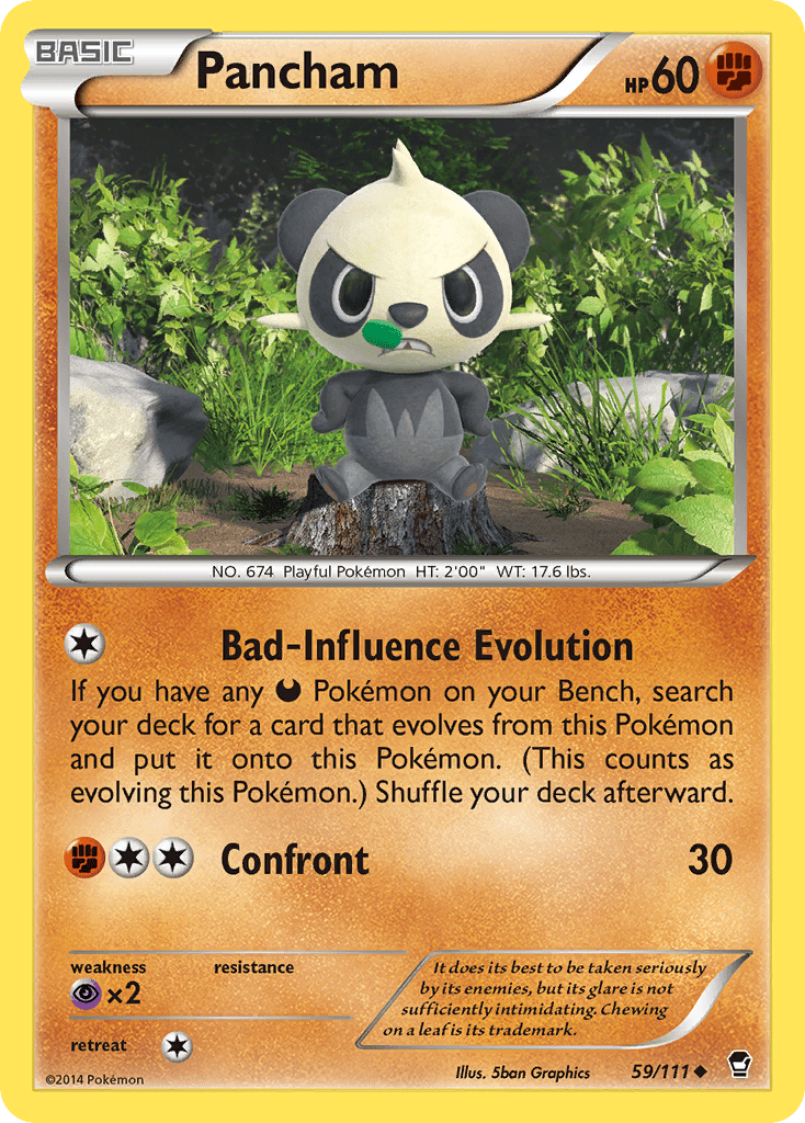 Pancham (59/111) [XY: Furious Fists] Pokemon Single Pokémon  | Multizone: Comics And Games
