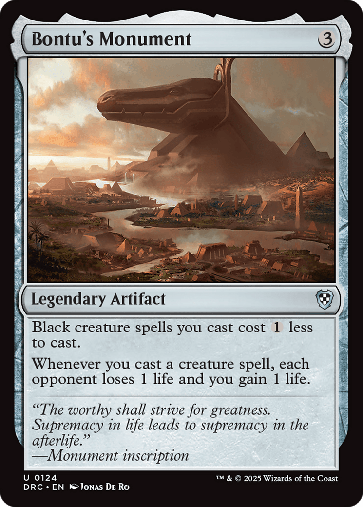 Bontu's Monument [Aetherdrift Commander] MTG Single Magic: The Gathering  | Multizone: Comics And Games