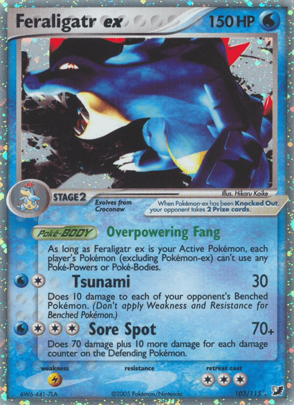 Feraligatr ex (103/115) [EX: Unseen Forces] Pokemon Single Pokémon  | Multizone: Comics And Games