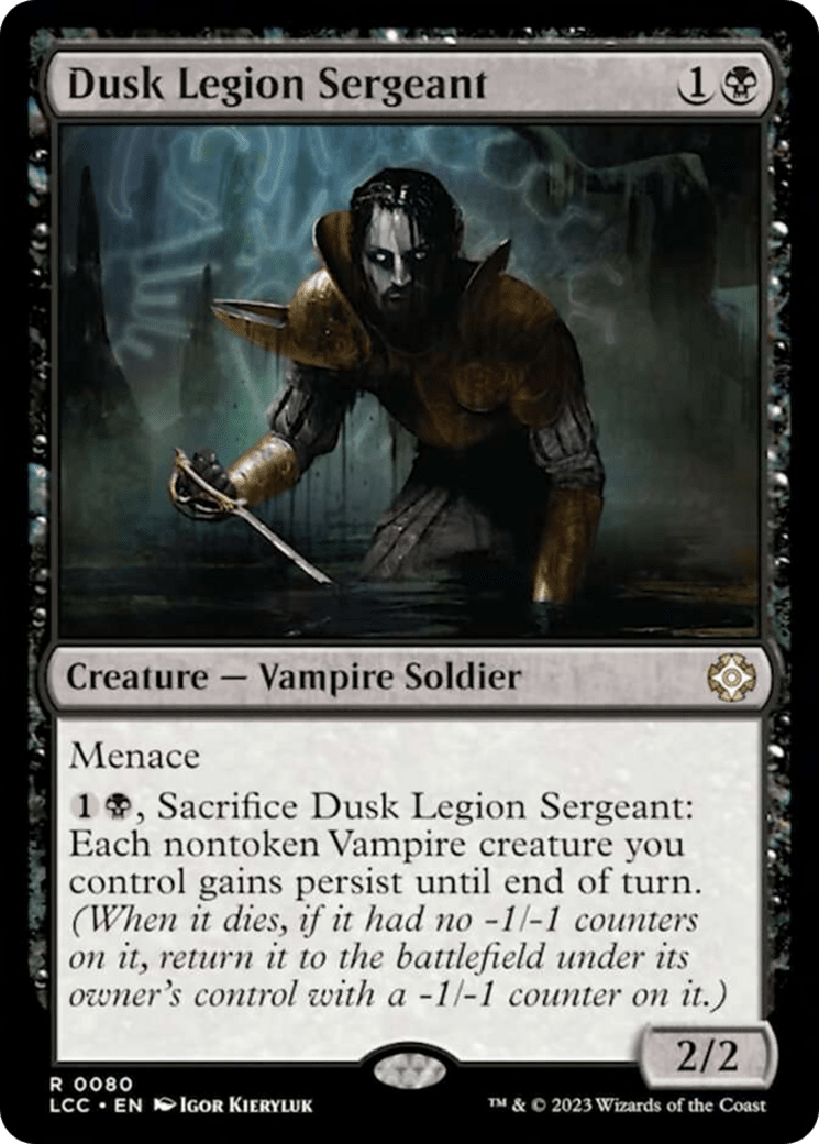 Dusk Legion Sergeant [The Lost Caverns of Ixalan Commander] MTG Single Magic: The Gathering  | Multizone: Comics And Games