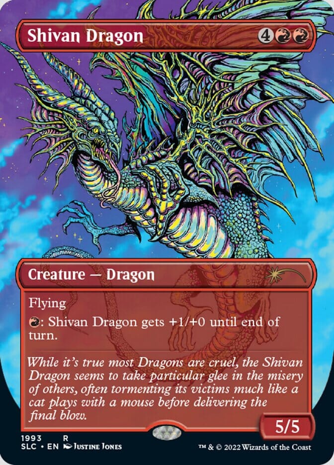 Shivan Dragon (Borderless) [Secret Lair Countdown Kit] MTG Single Magic: The Gathering  | Multizone: Comics And Games