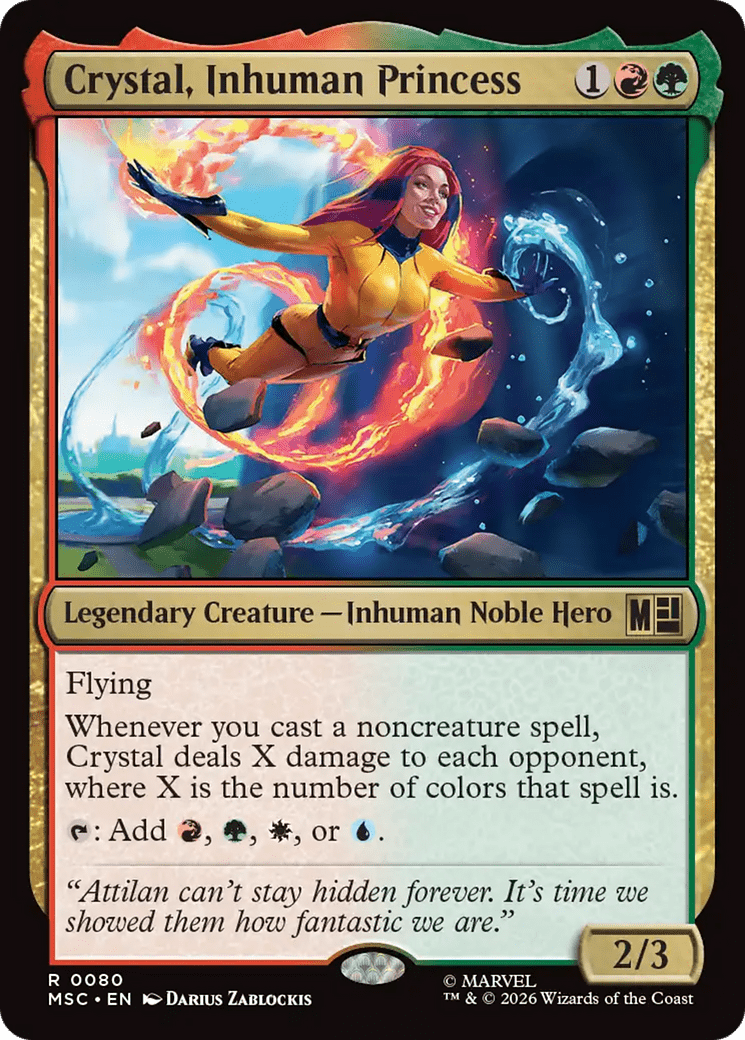 Crystal, Inhuman Princess (Surge Foil) [Marvel Super Heroes Commander] MTG Single Magic: The Gathering  | Multizone: Comics And Games
