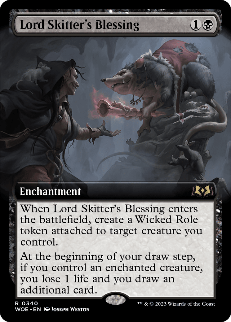 Lord Skitter's Blessing (Extended Art) [Wilds of Eldraine] MTG Single Magic: The Gathering  | Multizone: Comics And Games