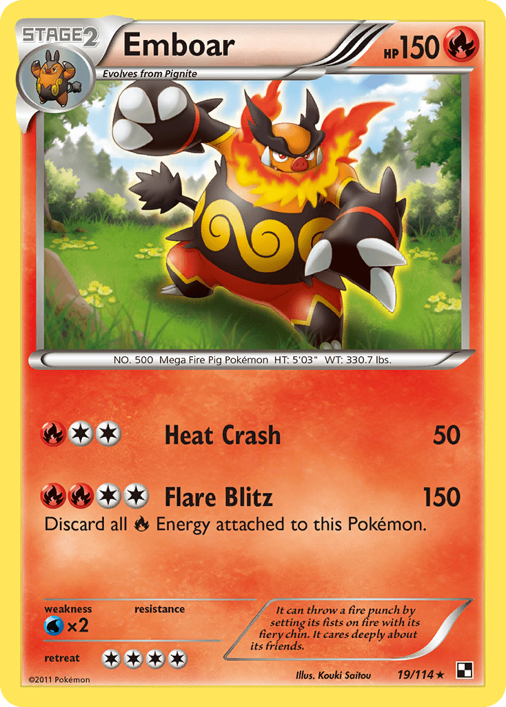Emboar (19/114) [Black & White: Base Set] Pokemon Single Pokémon  | Multizone: Comics And Games