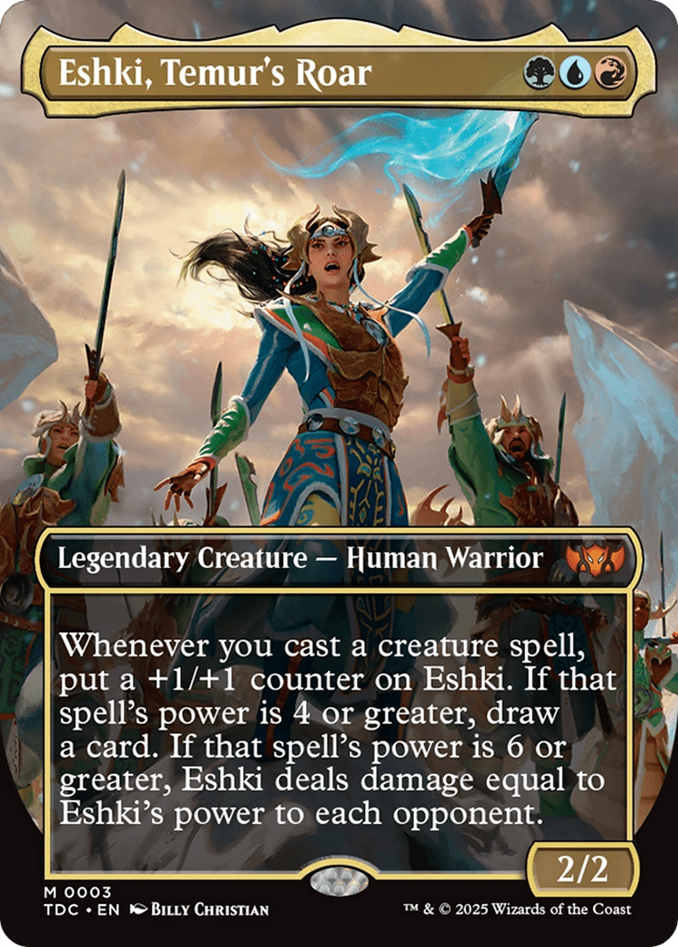 Eshki, Temur's Roar (Borderless) [Tarkir: Dragonstorm Commander] MTG Single Magic: The Gathering  | Multizone: Comics And Games