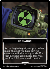 Radiation // Warrior Double-Sided Token [Fallout Tokens] MTG Single Magic: The Gathering  | Multizone: Comics And Games