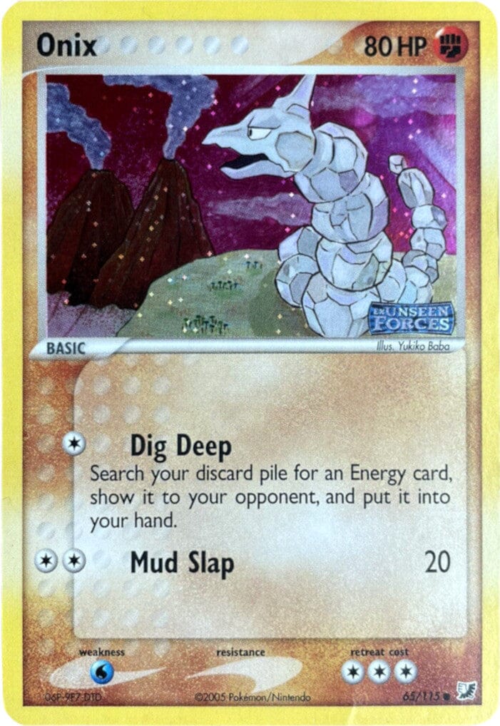 Onix (65/115) (Stamped) [EX: Unseen Forces] Pokemon Single Pokémon  | Multizone: Comics And Games