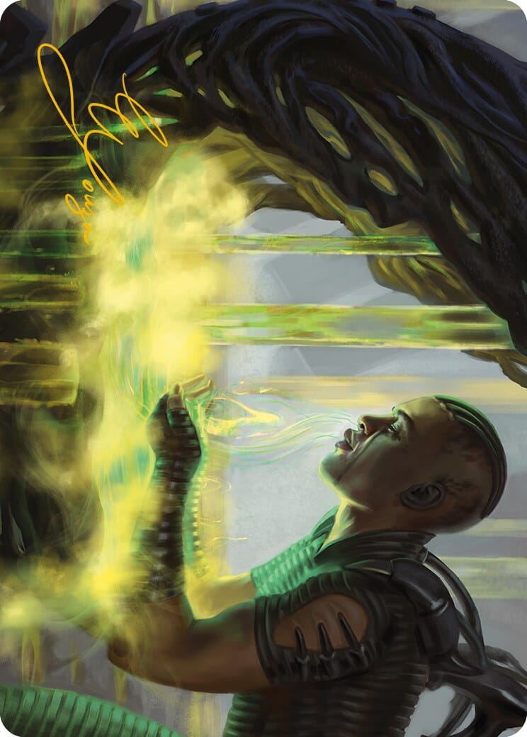 Necrogen Communion Art Card (Gold-Stamped Signature) [Phyrexia: All Will Be One Art Series] MTG Single Magic: The Gathering  | Multizone: Comics And Games
