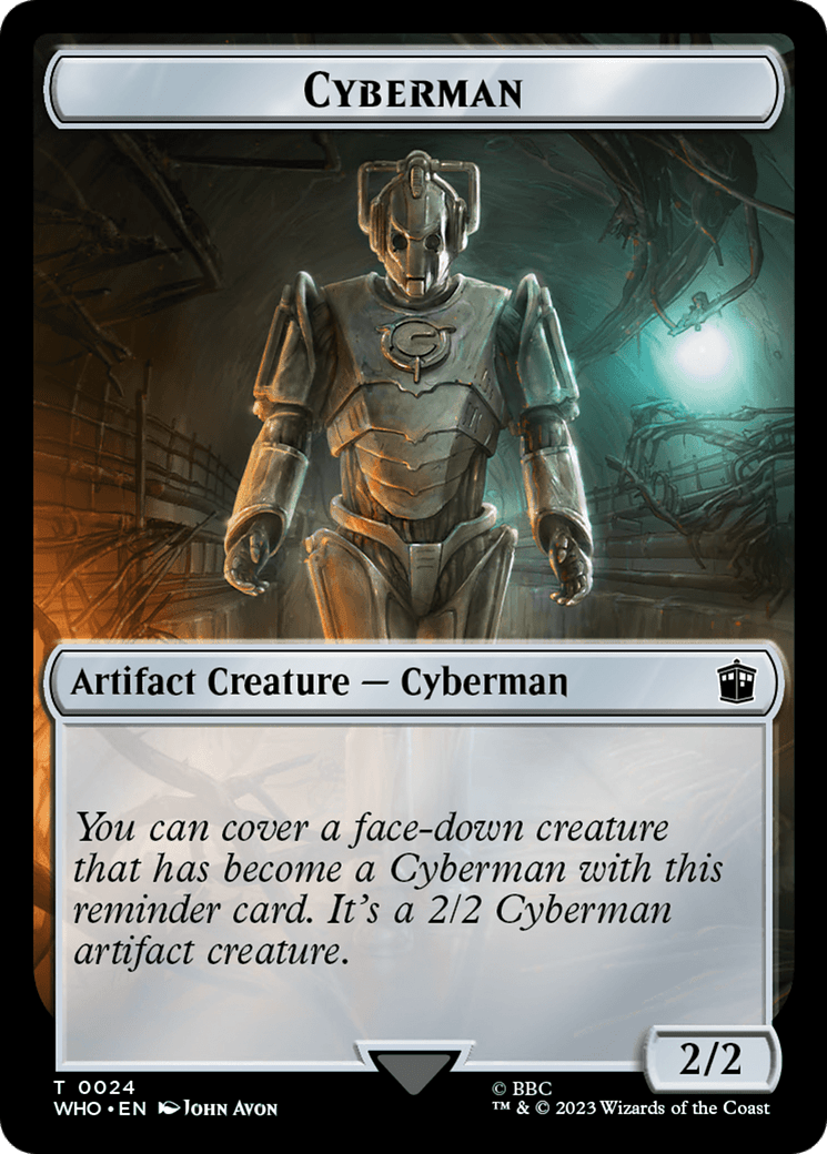 Dalek // Cyberman Double-Sided Token [Doctor Who Tokens] MTG Single Magic: The Gathering  | Multizone: Comics And Games