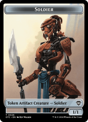 Drake // Soldier (0026) Double-Sided Token [Outlaws of Thunder Junction Commander Tokens] MTG Single Magic: The Gathering  | Multizone: Comics And Games