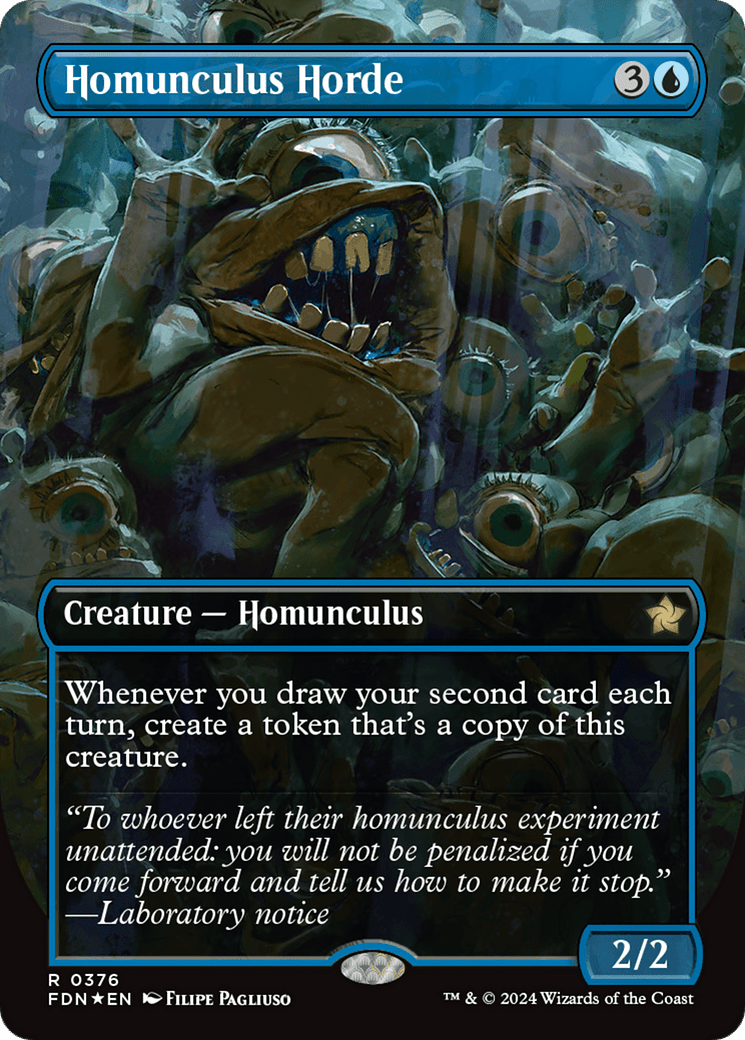 Homunculus Horde (Borderless) (Mana Foil) [Foundations] MTG Single Magic: The Gathering  | Multizone: Comics And Games