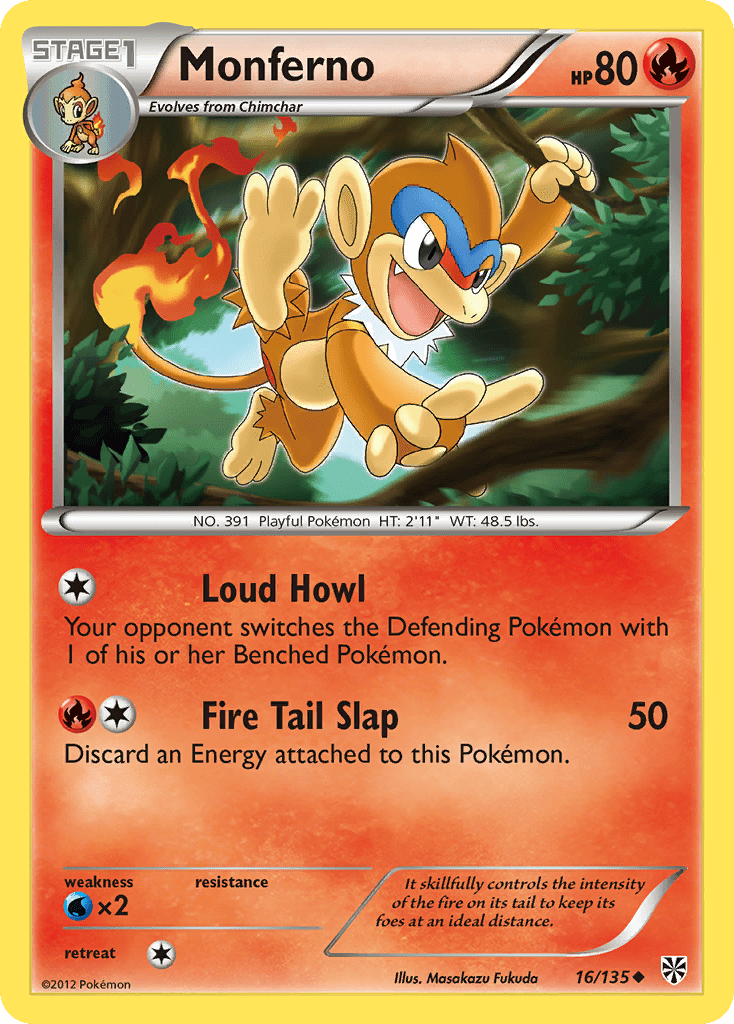 Monferno (16/135) [Black & White: Plasma Storm] Pokemon Single Pokémon  | Multizone: Comics And Games