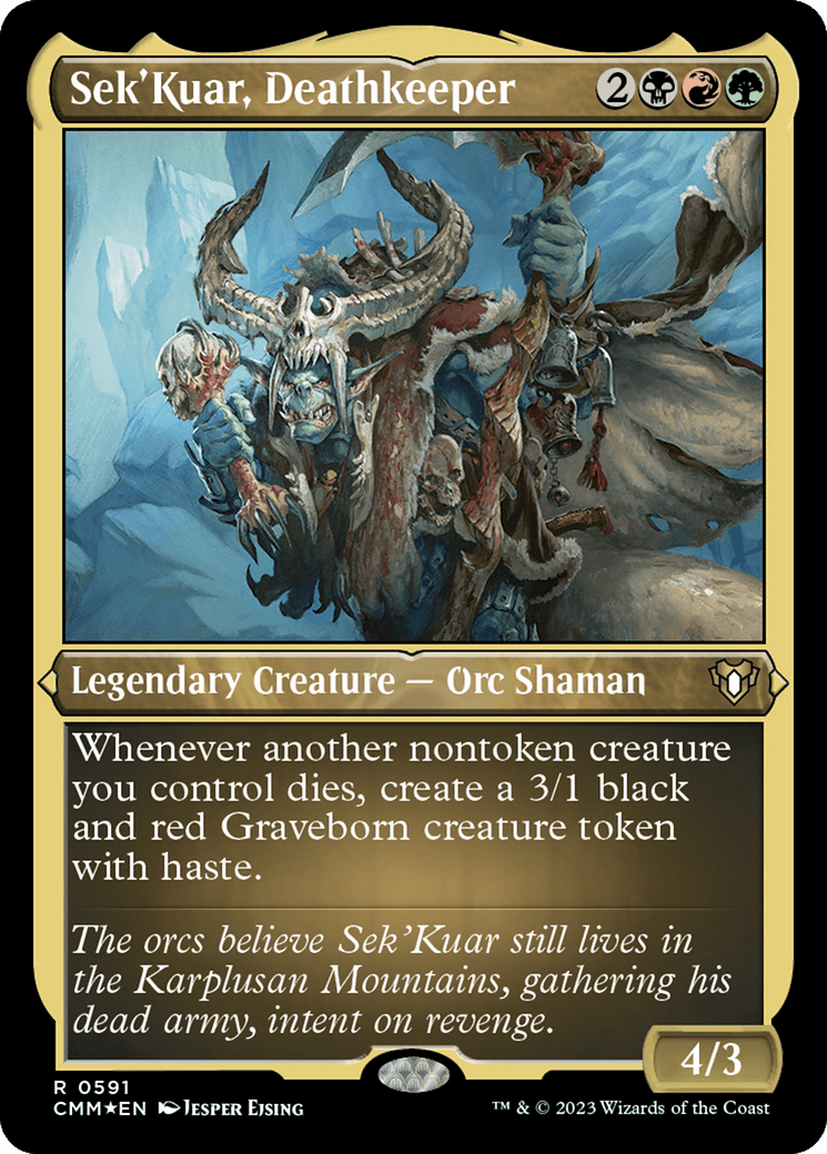 Sek'Kuar, Deathkeeper (Foil Etched) [Commander Masters] MTG Single Magic: The Gathering  | Multizone: Comics And Games