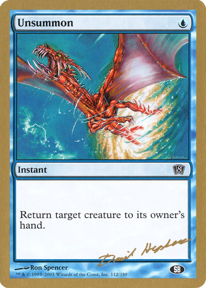 Unsummon (Dave Humpherys) (SB) [World Championship Decks 2003] MTG Single Magic: The Gathering  | Multizone: Comics And Games
