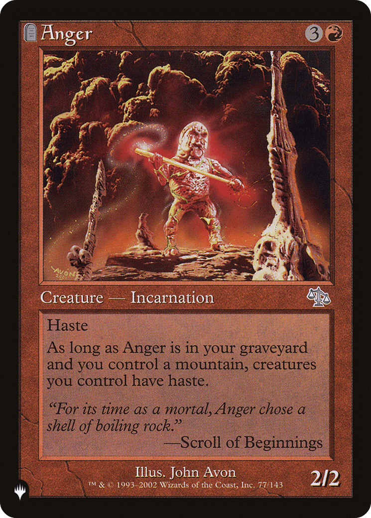 Anger (JUD) [The List] MTG Single Magic: The Gathering  | Multizone: Comics And Games