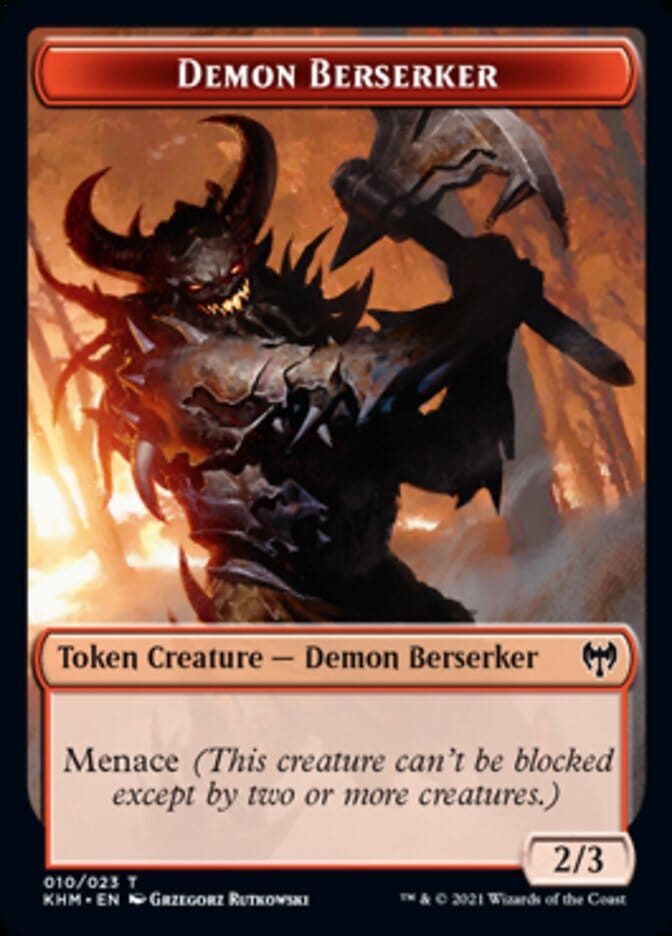 Demon Berserker Token [Kaldheim Tokens] MTG Single Magic: The Gathering  | Multizone: Comics And Games