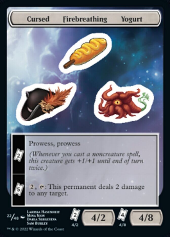 Cursed Firebreathing Yogurt [Unfinity Stickers] MTG Single Magic: The Gathering  | Multizone: Comics And Games