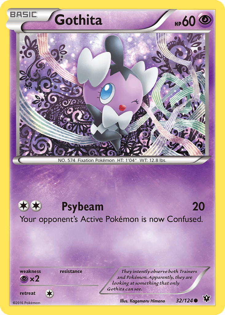 Gothita (32/124) [XY: Fates Collide] Pokemon Single Pokémon  | Multizone: Comics And Games