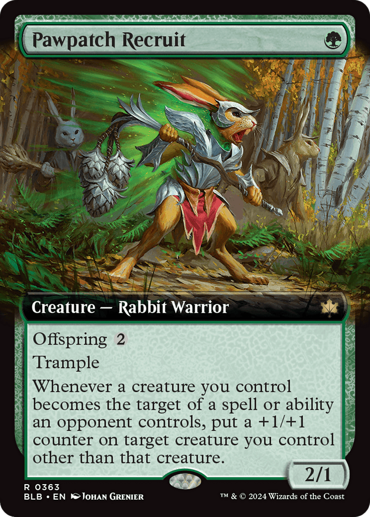 Pawpatch Recruit (Extended Art) [Bloomburrow] MTG Single Magic: The Gathering  | Multizone: Comics And Games