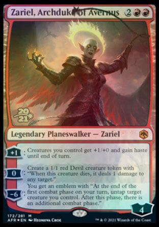 Zariel, Archduke of Avernus [Dungeons & Dragons: Adventures in the Forgotten Realms Prerelease Promos] MTG Single Magic: The Gathering  | Multizone: Comics And Games